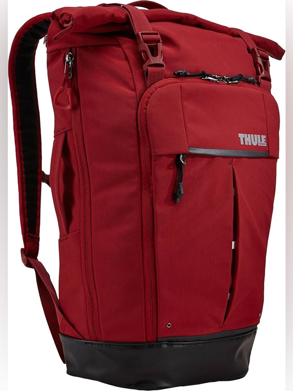 Thule Paramount 24L Daypack in Red Feather, a durable, roll-top backpack - Picture 2 of 11